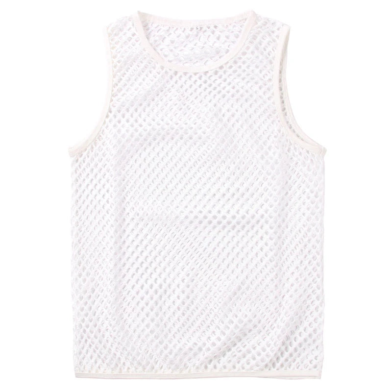 Men's Rainbow Mesh See through Fishnet T Shirt 2021 Sexy Short Sleeve Transparent Tshirt Homme Hip Hop Streetwear Camisetas 5XL - Pride Bow