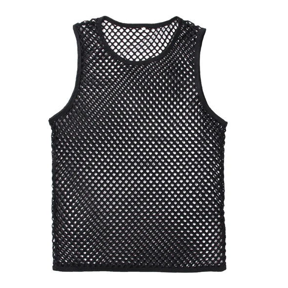 Men's Rainbow Mesh See through Fishnet T Shirt 2021 Sexy Short Sleeve Transparent Tshirt Homme Hip Hop Streetwear Camisetas 5XL - Pride Bow