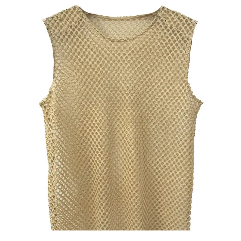 Men's Rainbow Mesh See through Fishnet T Shirt 2021 Sexy Short Sleeve Transparent Tshirt Homme Hip Hop Streetwear Camisetas 5XL - Pride Bow