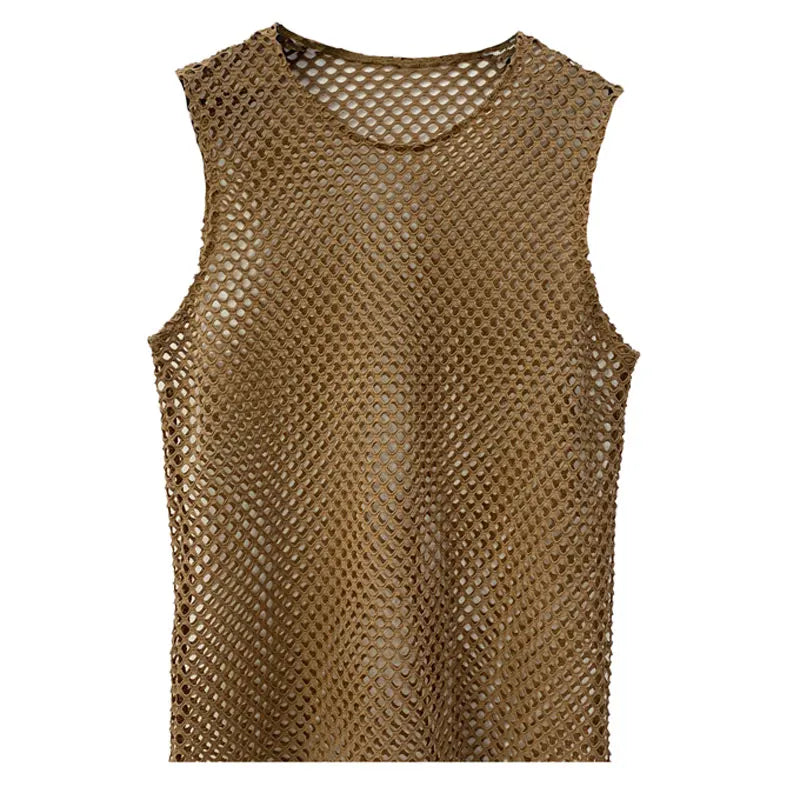 Men's Rainbow Mesh See through Fishnet T Shirt 2021 Sexy Short Sleeve Transparent Tshirt Homme Hip Hop Streetwear Camisetas 5XL - Pride Bow